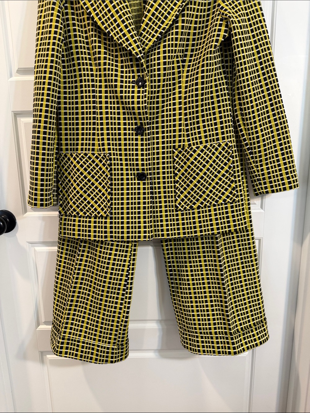 Vintage 70’s Center Stage polyester plaid suit size 14 (vintage runs small) - Picture 3 of 14